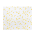 Bamboo blanket made from 100% bamboo rayon, sized 100 x 90 cm, with a white background and yellow star pattern. Made in Korea.