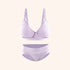 Lavender bamboo bra and underwear set, comfortable, eco-friendly, soft texture, and highly breathable. Ideal for all-day wear.