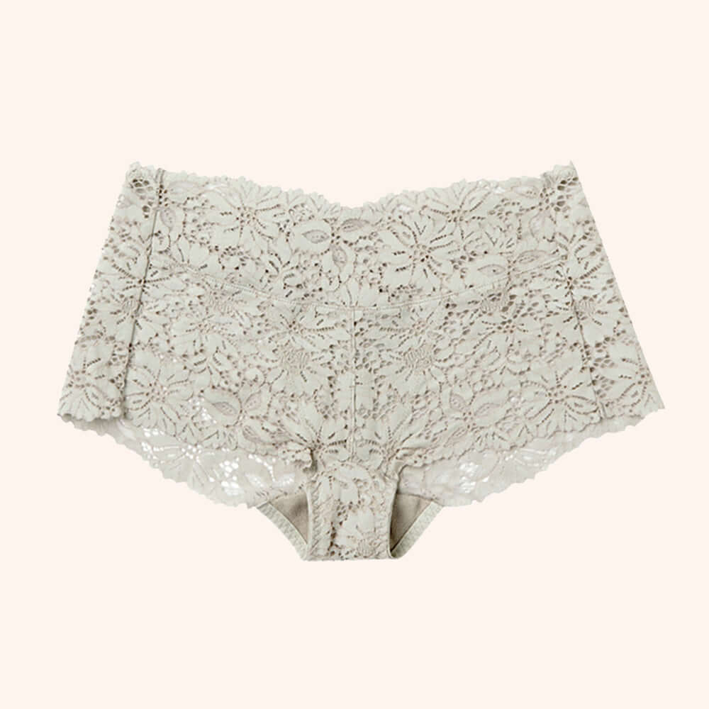 Elegant flower lace pregnant women panties with V-WRAP design for comfort and support during pregnancy.