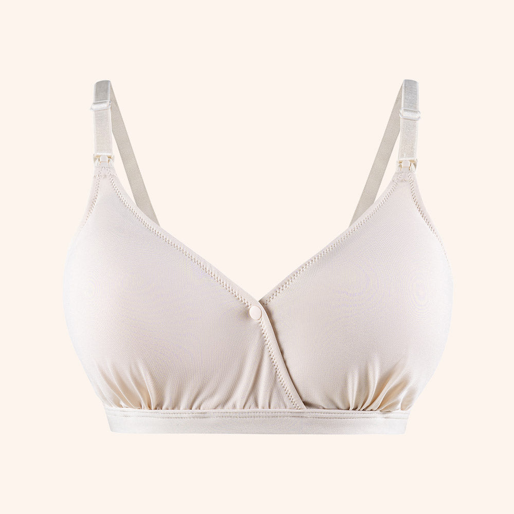 One-Touch Air Silk Bra - Lightweight Viscose, Soft as Silk, One-Touch Strap for Easy Use, Non-Sticky and Cool Feel, 2024 New Release